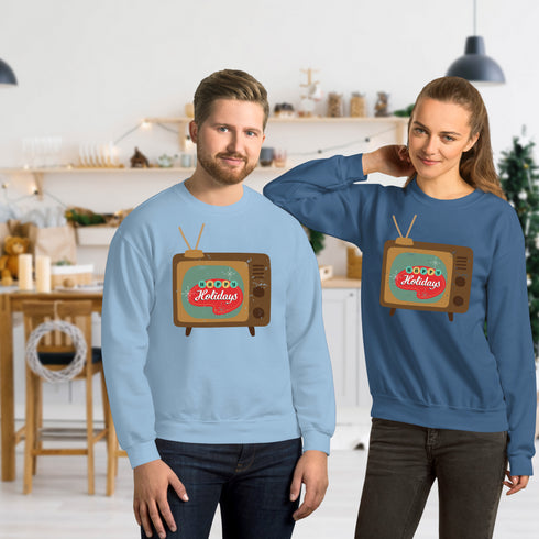Retro TV Nostalgic Festive Sweatshirt-Unisex